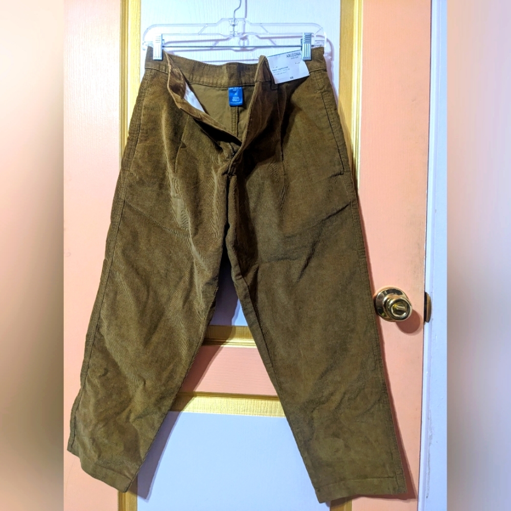 Vintage, NWT, Arizona brand, khaki, corduroy, wide legged skater pants